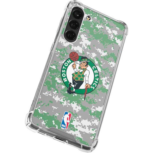 NBA Boston Celtics Digi Camo Galaxy S24 FE Clear Case
